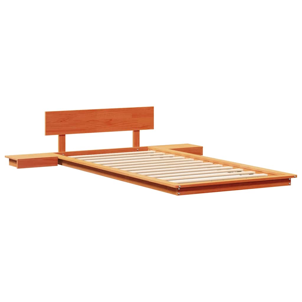 vidaXL Ramka łóżka Brązowy 80 x 200 cm drewno