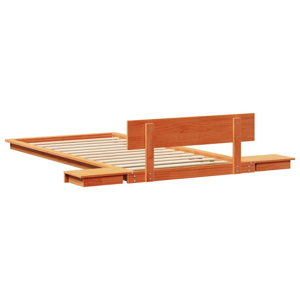 vidaXL Ramka łóżka Brązowy 75 x 190 cm drewno