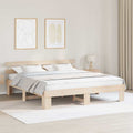 vidaXL Ramka łóżka Naturalny 180 x 200 cm Lite drewno sosnowe