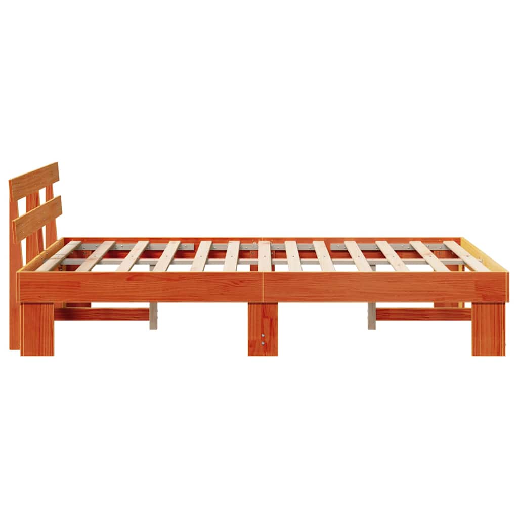 vidaXL Ramka łóżka Woskowy Brąz 120 x 200 cm Lite drewno sosnowe