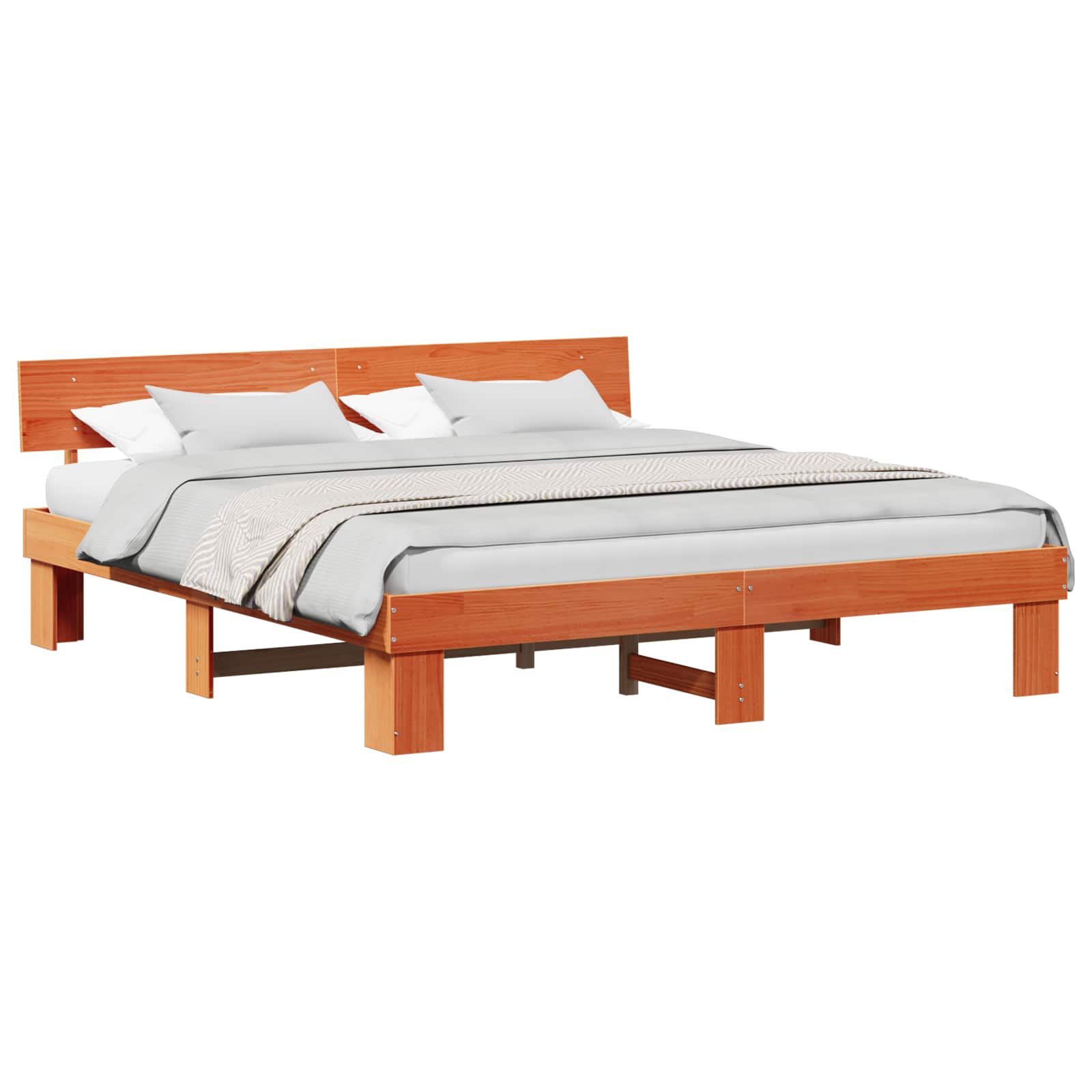vidaXL Ramka łóżka Woskowy Brąz 180 x 200 cm Lite drewno sosnowe