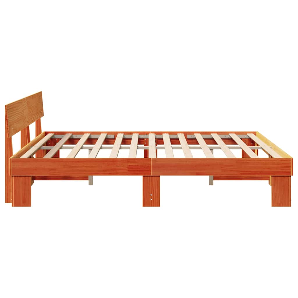 vidaXL Ramka łóżka Woskowy Brąz 180 x 200 cm Lite drewno sosnowe