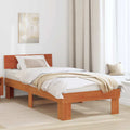 vidaXL Ramka łóżka Woskowy Brąz 80 x 200 cm Lite drewno sosnowe