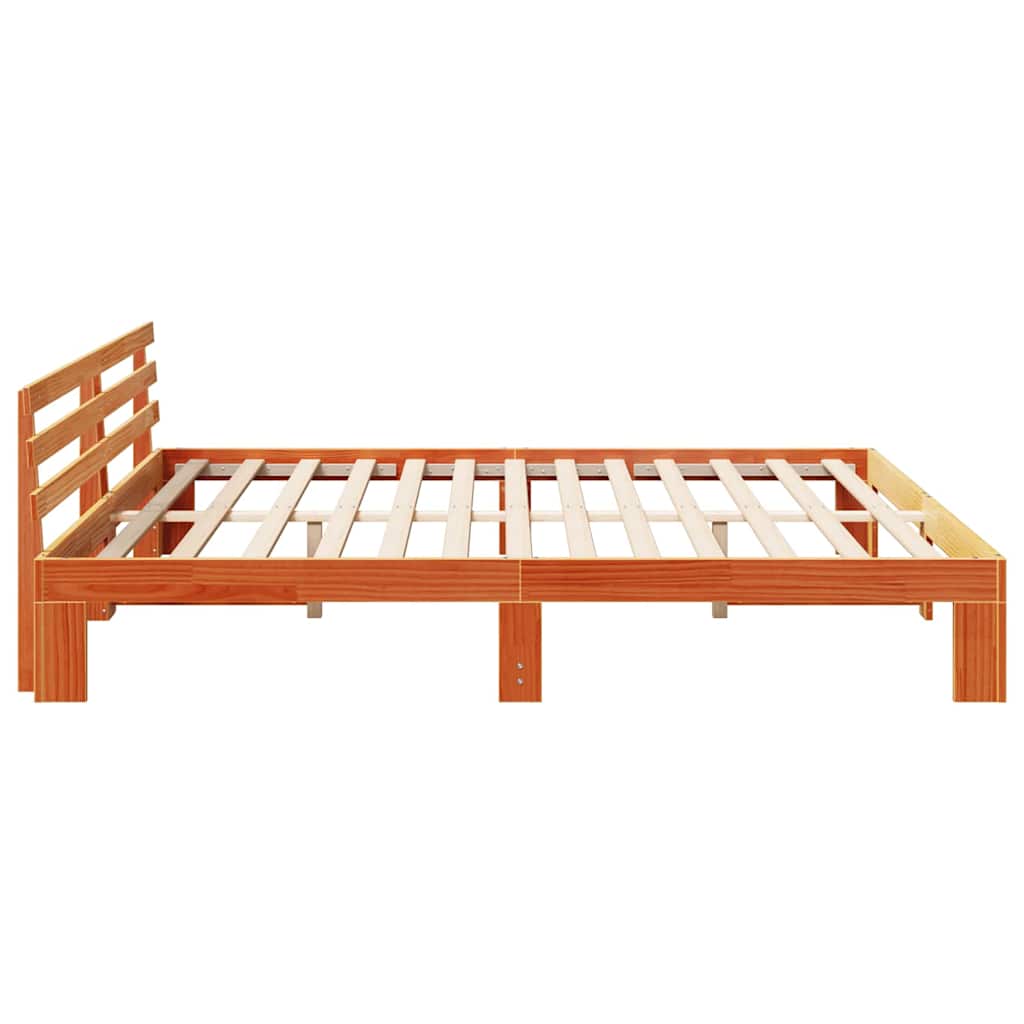 vidaXL Ramka łóżka Woskowy Brąz 180 x 200 cm Lite drewno sosnowe