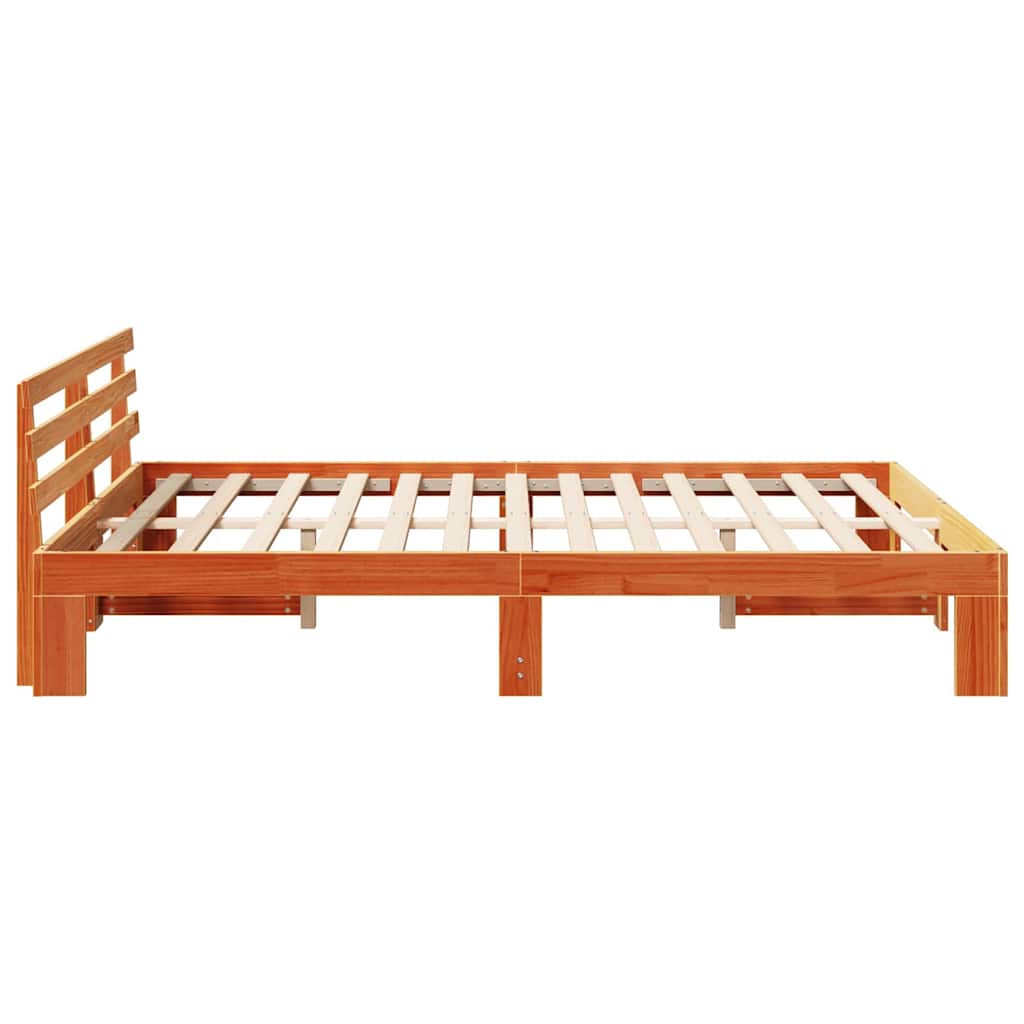 vidaXL Ramka łóżka Woskowy Brąz 160 x 200 cm Lite drewno sosnowe