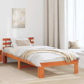 vidaXL Ramka łóżka Woskowy Brąz 100 x 200 cm Lite drewno sosnowe