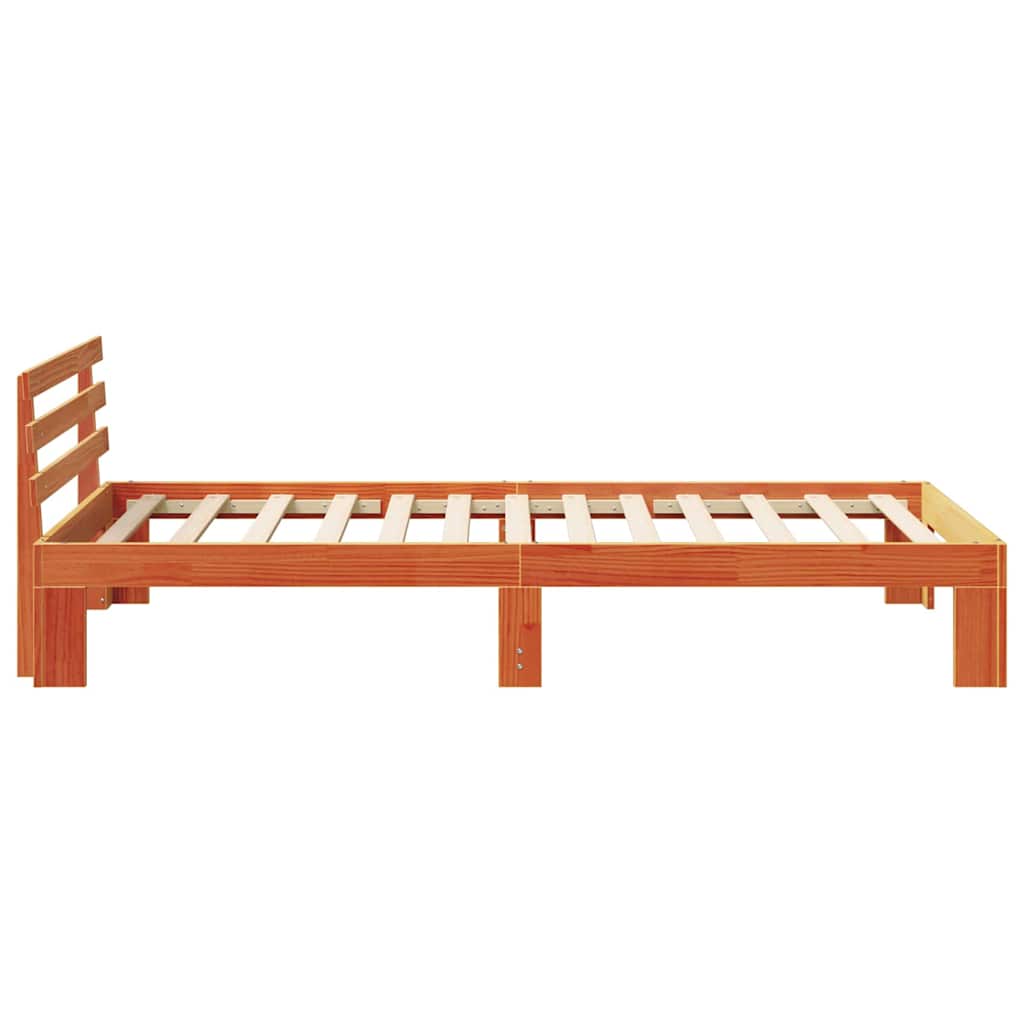 vidaXL Ramka łóżka Woskowy Brąz 75 x 190 cm Lite drewno sosnowe