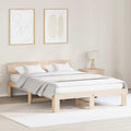 vidaXL Ramka łóżka Naturalny 160 x 200 cm Lite drewno sosnowe