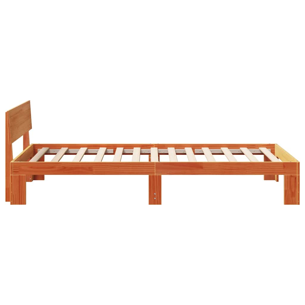 vidaXL Ramka łóżka Woskowy Brąz 100 x 200 cm Lite drewno sosnowe