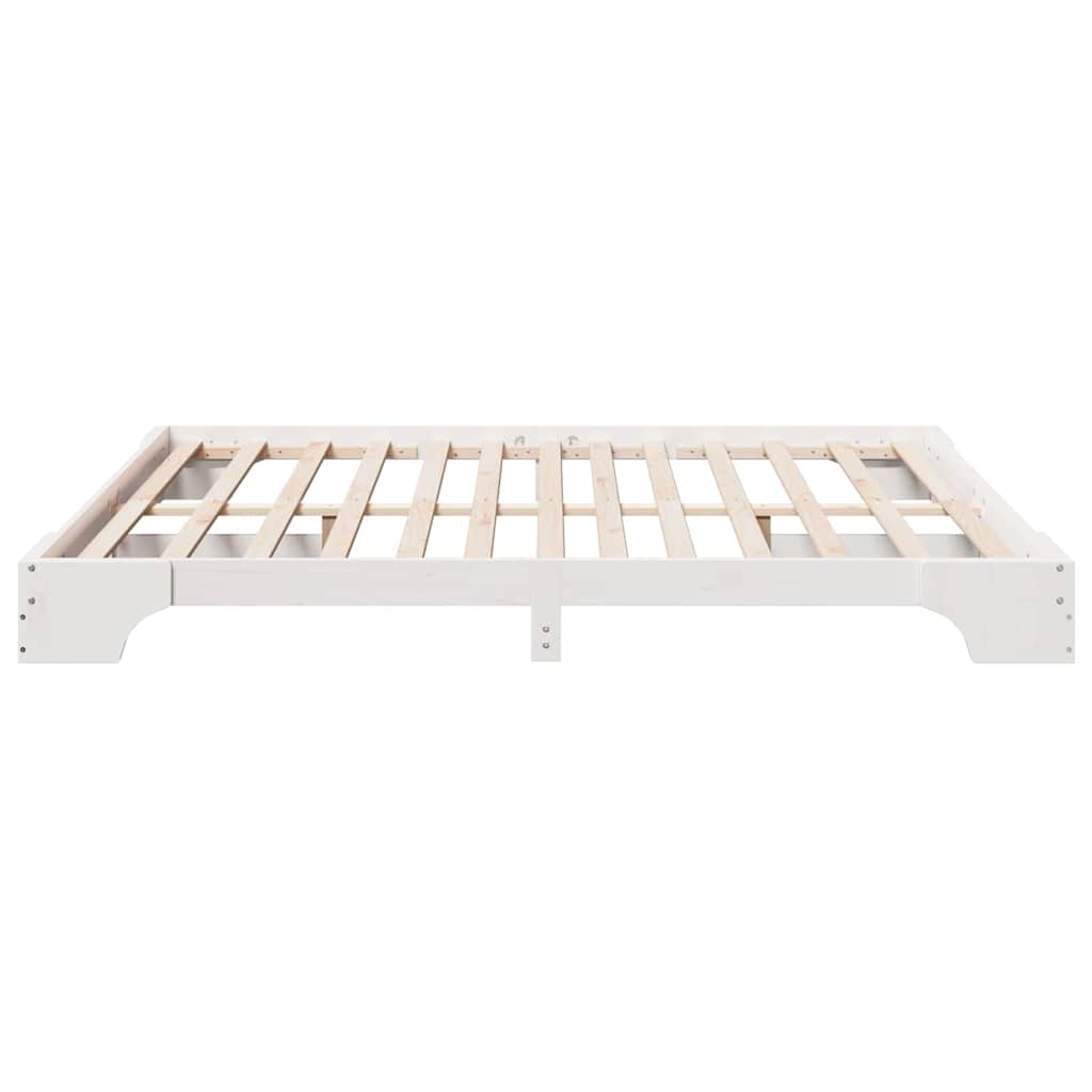 vidaXL Ramka łóżka Biały 180 x 200 cm Lite drewno sosnowe