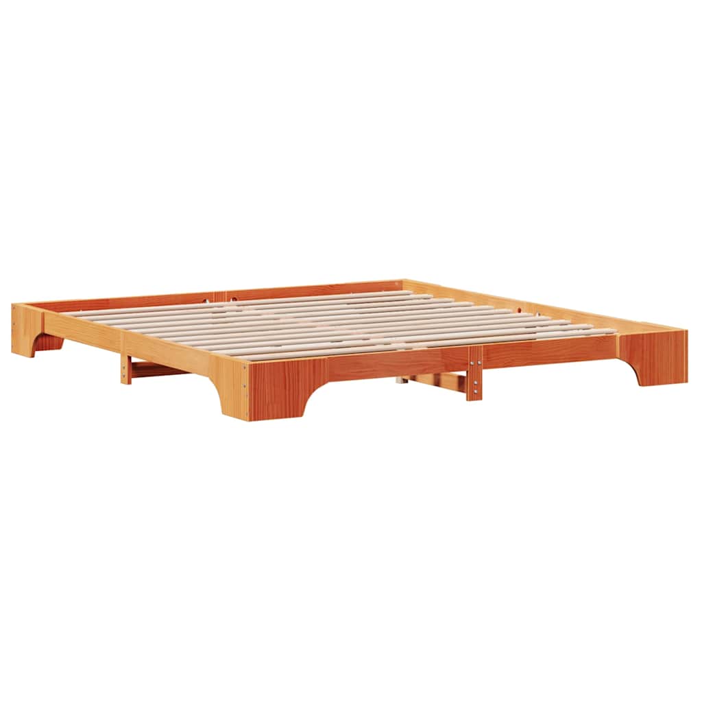 vidaXL Ramka łóżka Woskowy Brąz 180 x 200 cm Lite drewno sosnowe