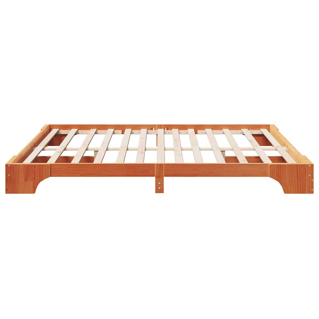 vidaXL Ramka łóżka Woskowy Brąz 180 x 200 cm Lite drewno sosnowe