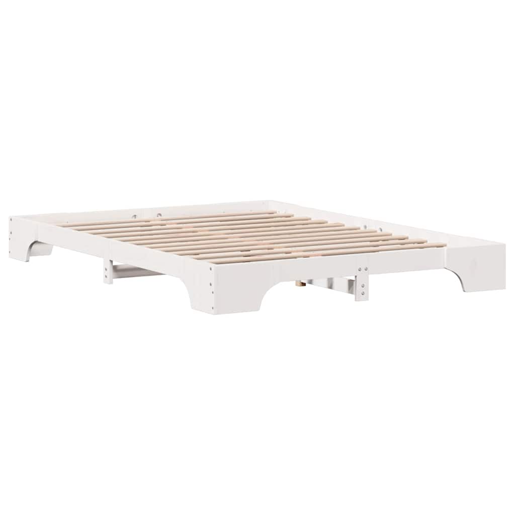 vidaXL Ramka łóżka Biały 160 x 200 cm Lite drewno sosnowe