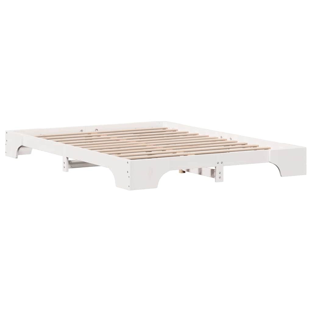 vidaXL Ramka łóżka Biały 160 x 200 cm Lite drewno sosnowe
