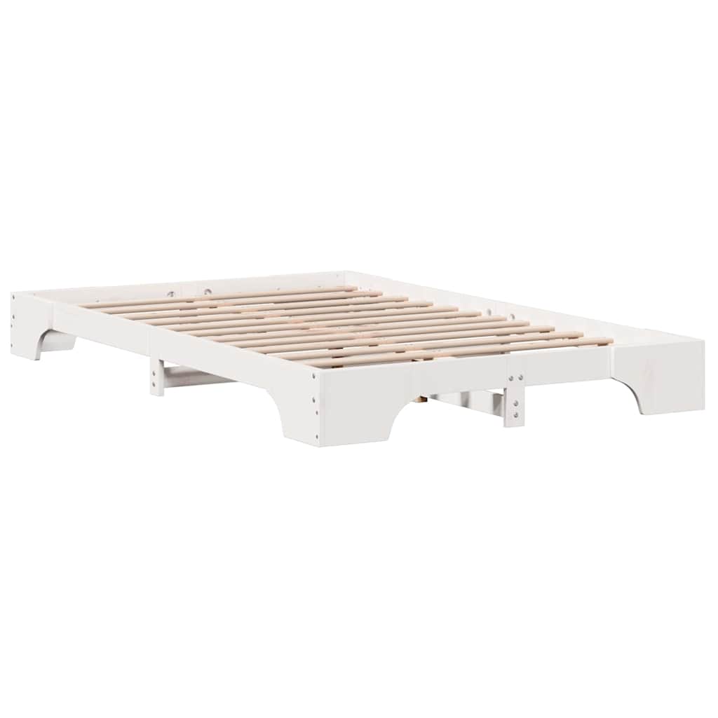 vidaXL Ramka łóżka Biały 120 x 200 cm Lite drewno sosnowe