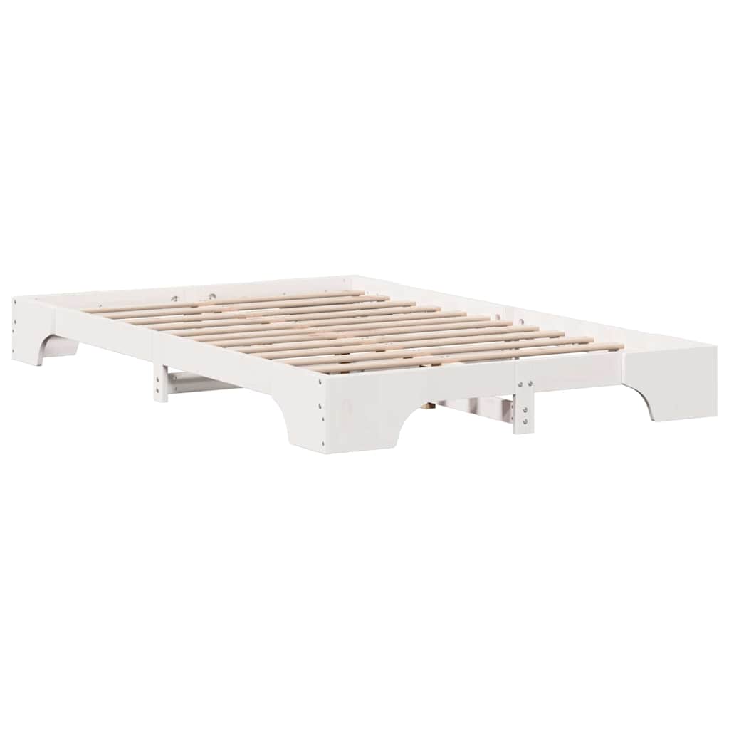 vidaXL Ramka łóżka Biały 120 x 200 cm Lite drewno sosnowe