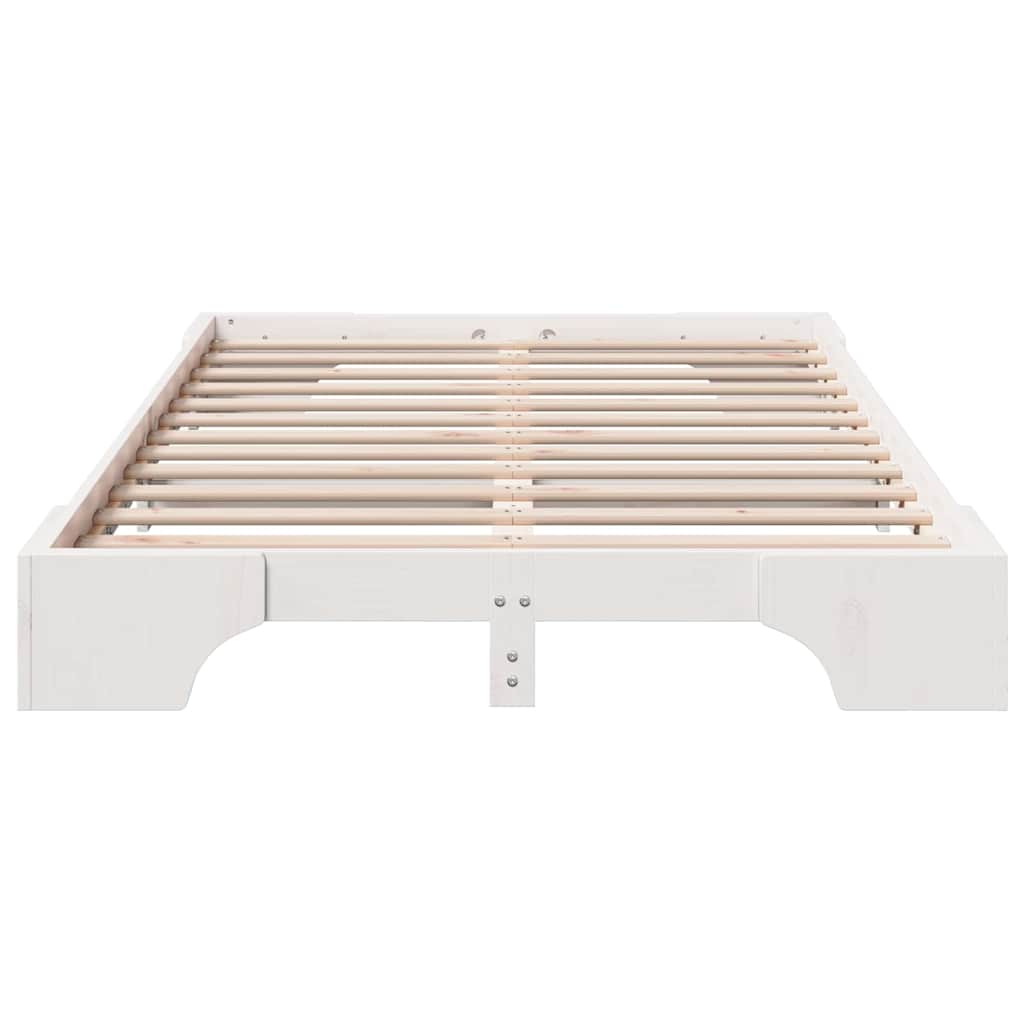 vidaXL Ramka łóżka Biały 120 x 200 cm Lite drewno sosnowe