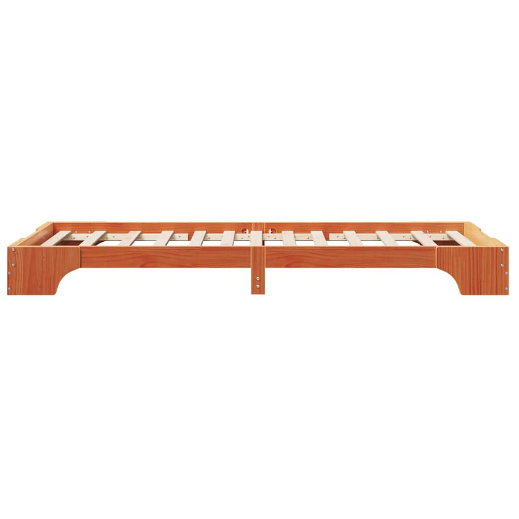 vidaXL Ramka łóżka Woskowy Brąz 100 x 200 cm Lite drewno sosnowe