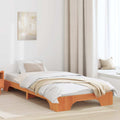 vidaXL Ramka łóżka Woskowy Brąz 90 x 200 cm Lite drewno sosnowe