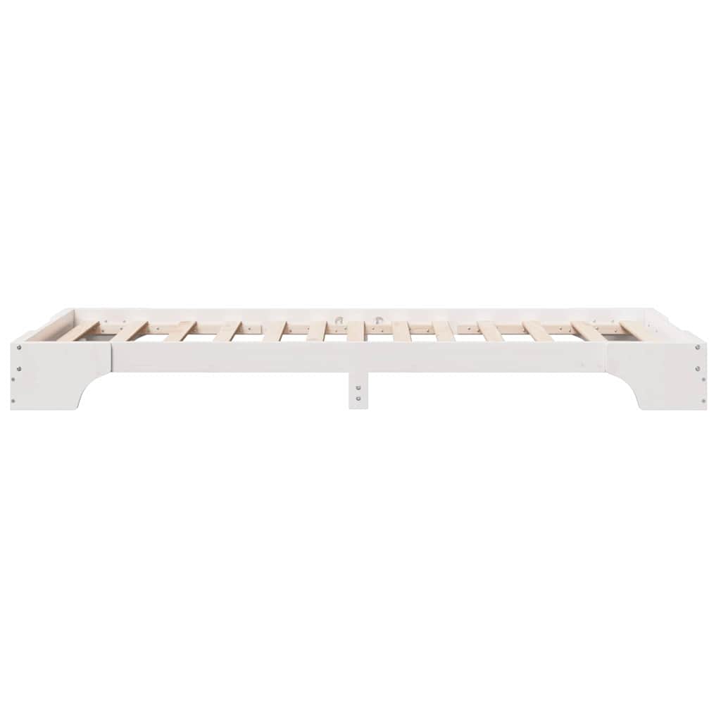 vidaXL Ramka łóżka Biały 75 x 190 cm Lite drewno sosnowe