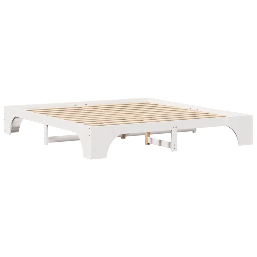vidaXL Ramka łóżka Biały 180 x 200 cm Lite drewno sosnowe