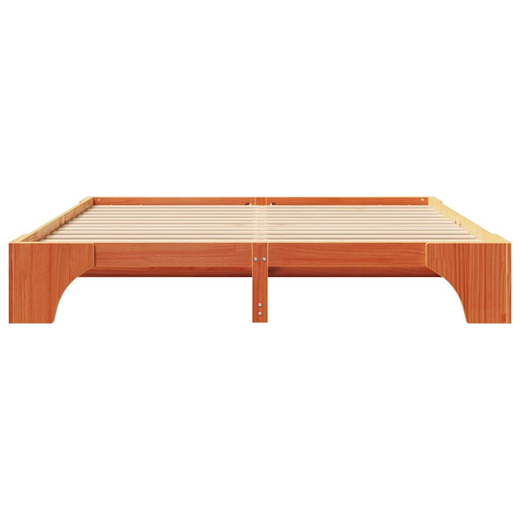 vidaXL Ramka łóżka Woskowy Brąz 180 x 200 cm Lite drewno sosnowe