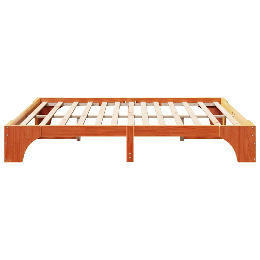 vidaXL Ramka łóżka Woskowy Brąz 180 x 200 cm Lite drewno sosnowe