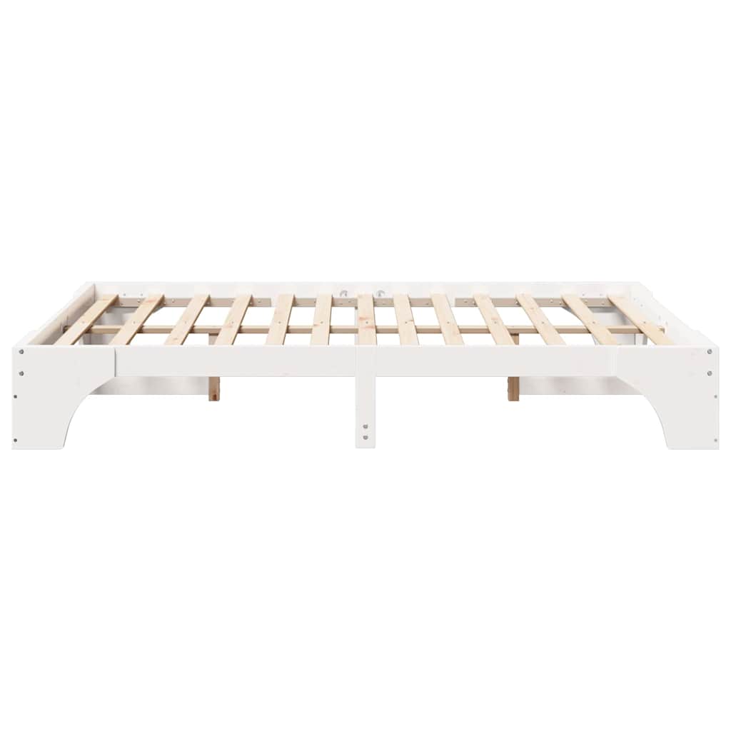 vidaXL Ramka łóżka Biały 160 x 200 cm Lite drewno sosnowe