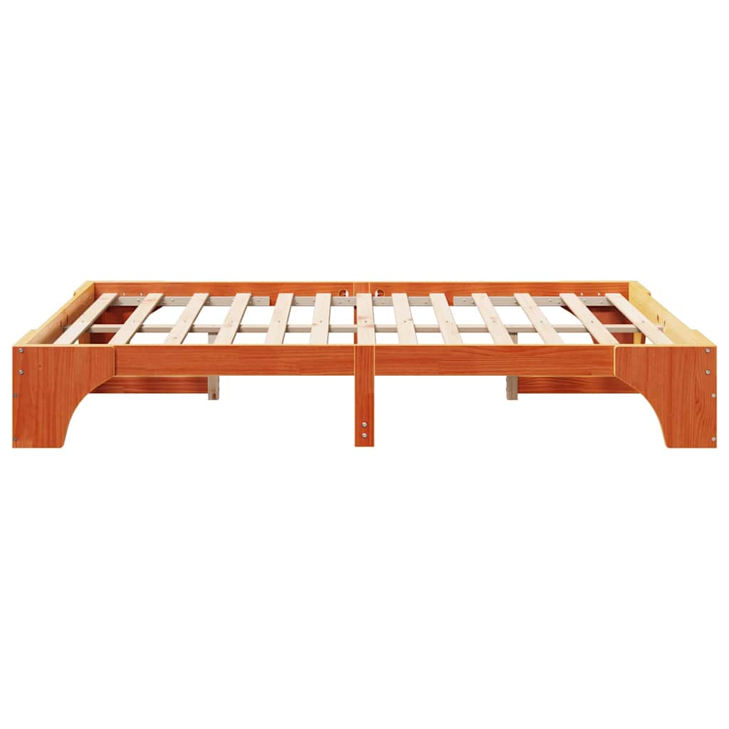 vidaXL Ramka łóżka Woskowy Brąz 150 x 200 cm Lite drewno sosnowe