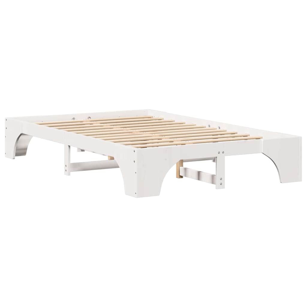 vidaXL Ramka łóżka Biały 120 x 200 cm Lite drewno sosnowe