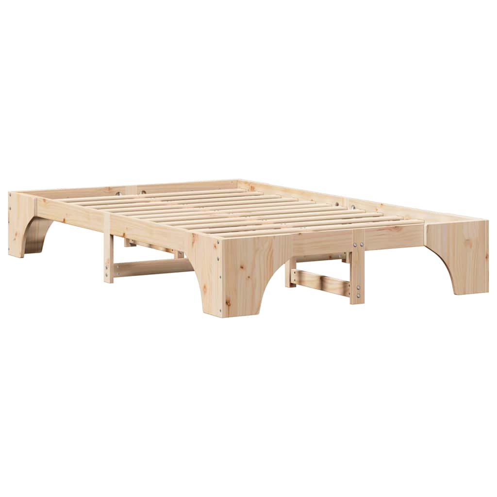 vidaXL Ramka łóżka Lite drewno sosnowe 120 x 190 cm