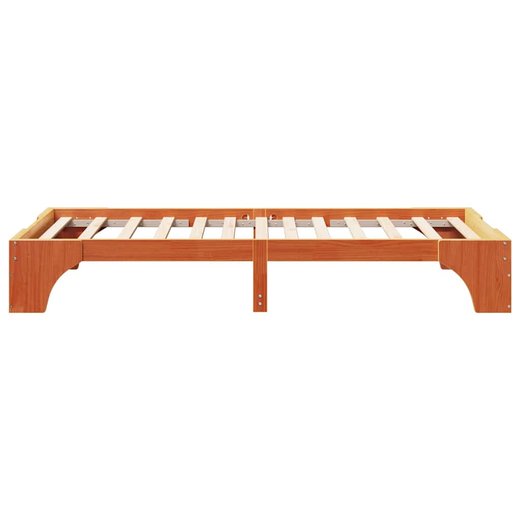 vidaXL Ramka łóżka Woskowy Brąz 90 x 190 cm Lite drewno sosnowe