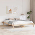 vidaXL Ramka łóżka Naturalny 180 x 200 cm Lite drewno sosnowe