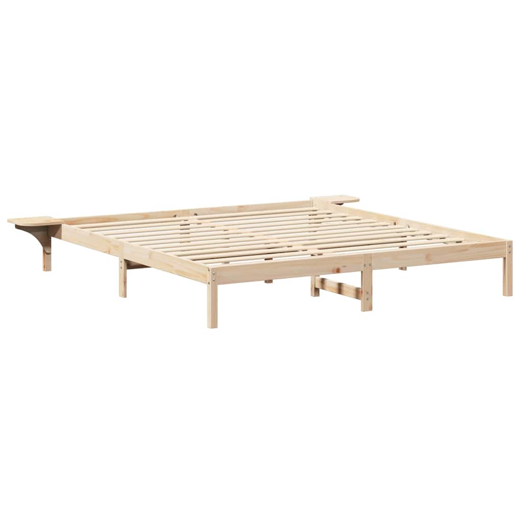 vidaXL Ramka łóżka Naturalny 180 x 200 cm Lite drewno sosnowe