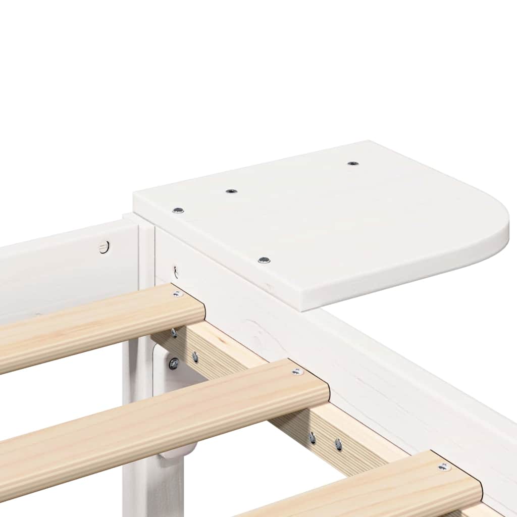 vidaXL Ramka łóżka Biały 160 x 200 cm Lite drewno sosnowe