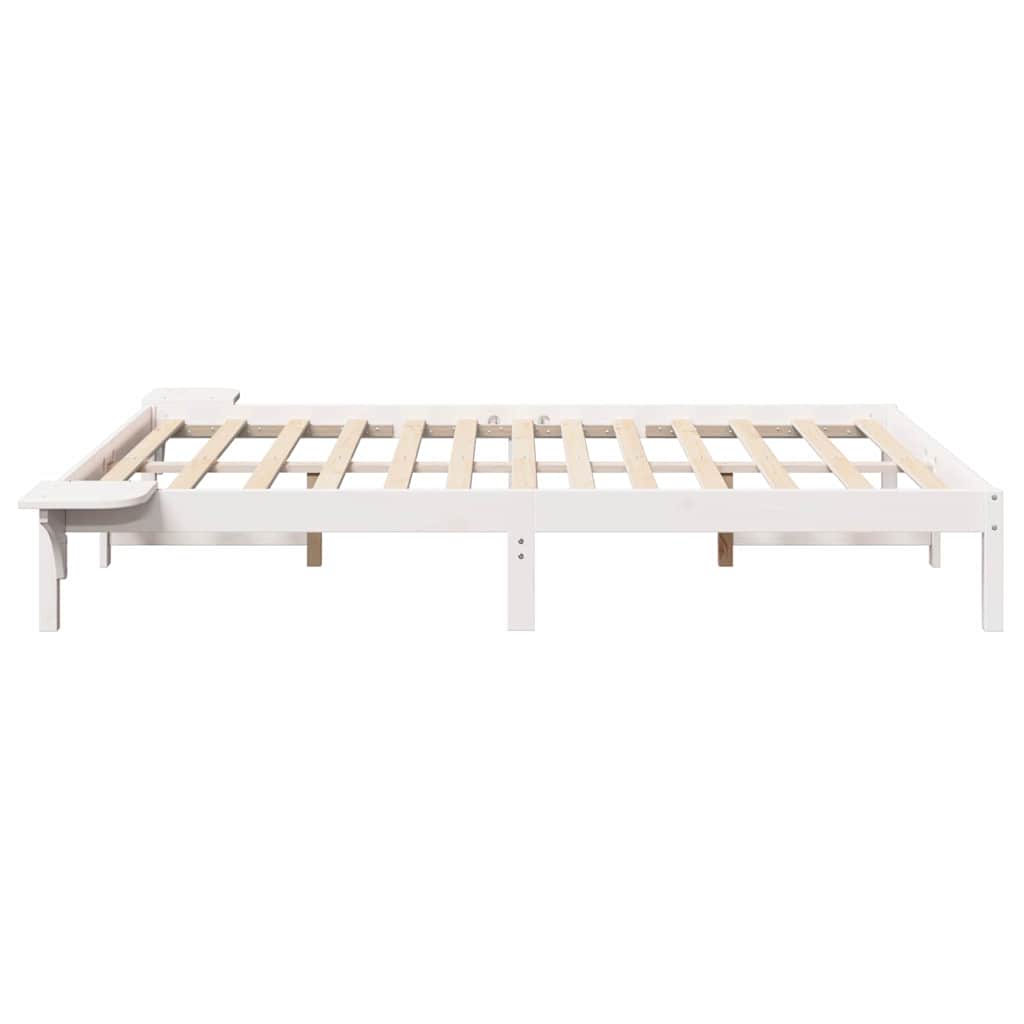 vidaXL Ramka łóżka Biały 160 x 200 cm Lite drewno sosnowe