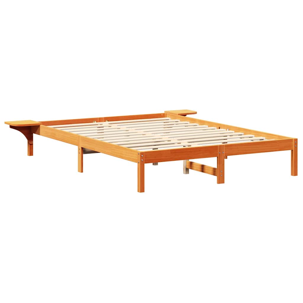 vidaXL Ramka łóżka Woskowy Brąz 160 x 200 cm Lite drewno sosnowe
