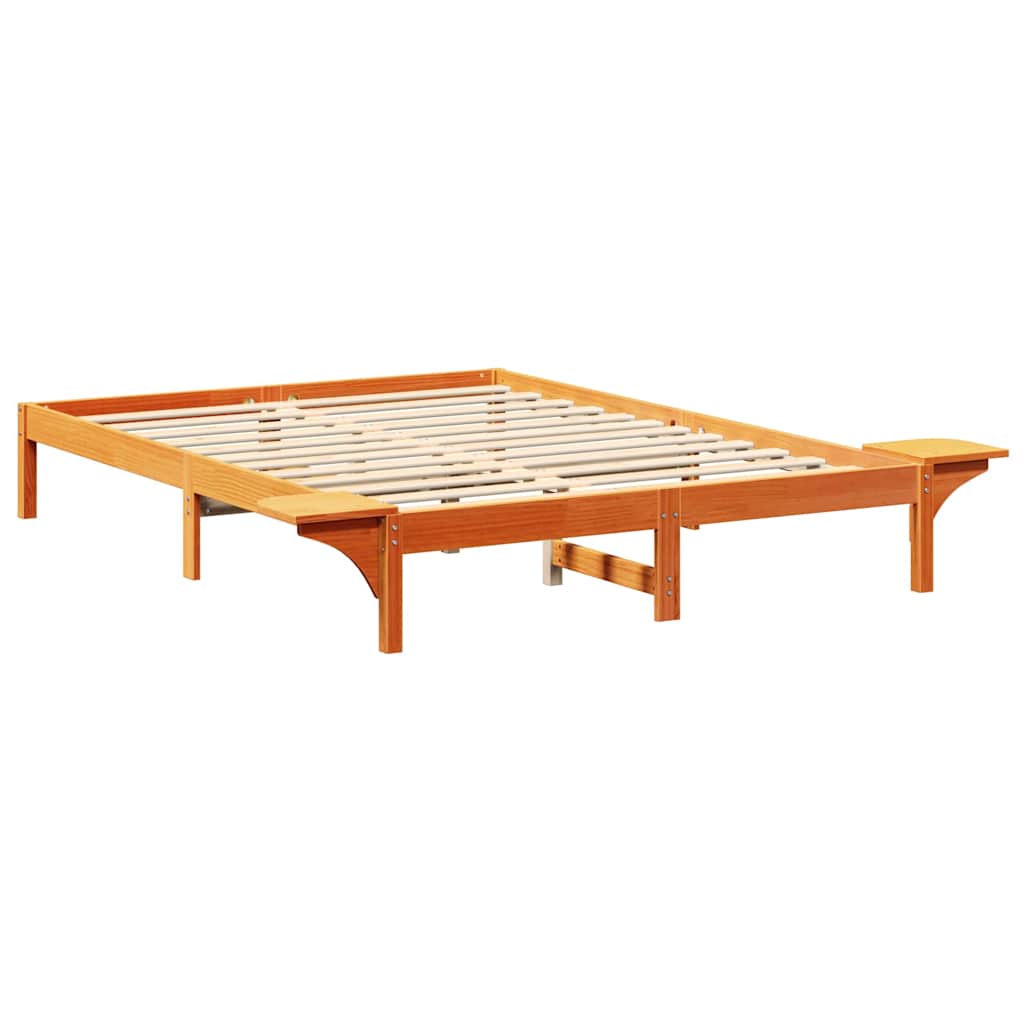 vidaXL Ramka łóżka Woskowy Brąz 160 x 200 cm Lite drewno sosnowe