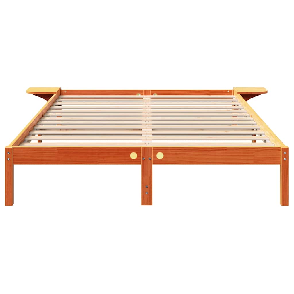 vidaXL Ramka łóżka Woskowy Brąz 150 x 200 cm Lite drewno sosnowe