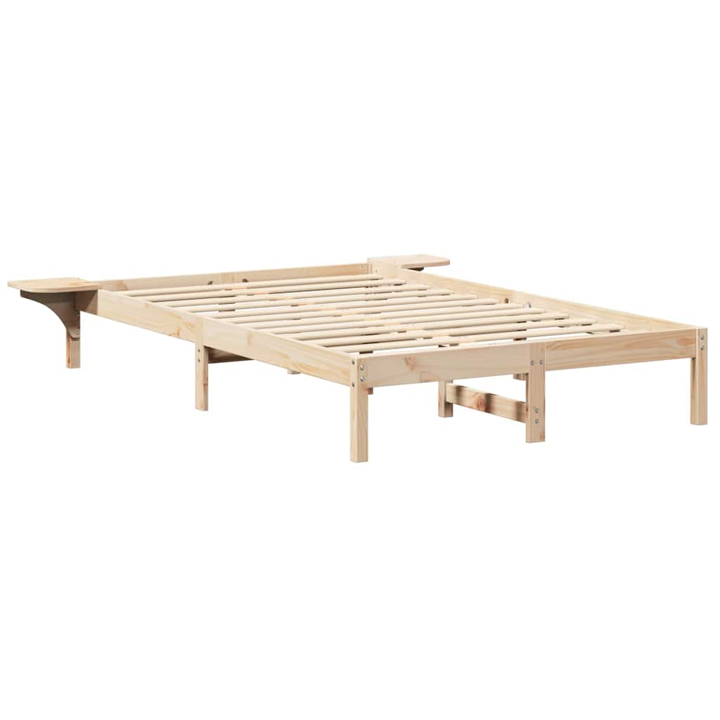 vidaXL Ramka łóżka Naturalny 120 x 200 cm Lite drewno sosnowe