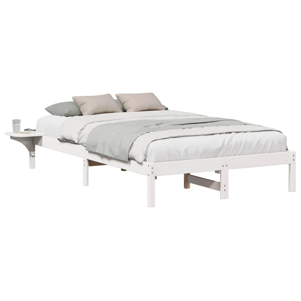 vidaXL Ramka łóżka Biały 120 x 200 cm Lite drewno sosnowe