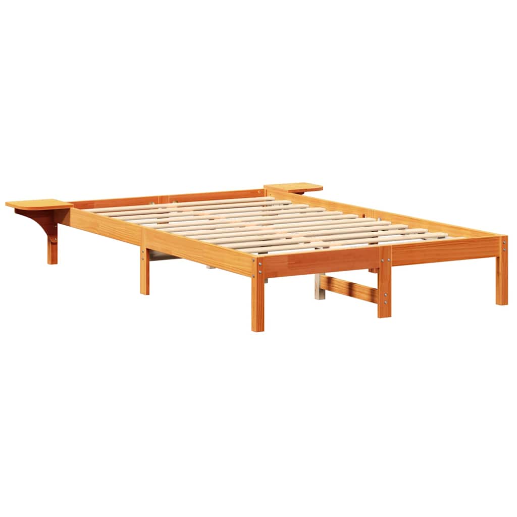vidaXL Ramka łóżka Woskowy Brąz 120 x 200 cm Lite drewno sosnowe