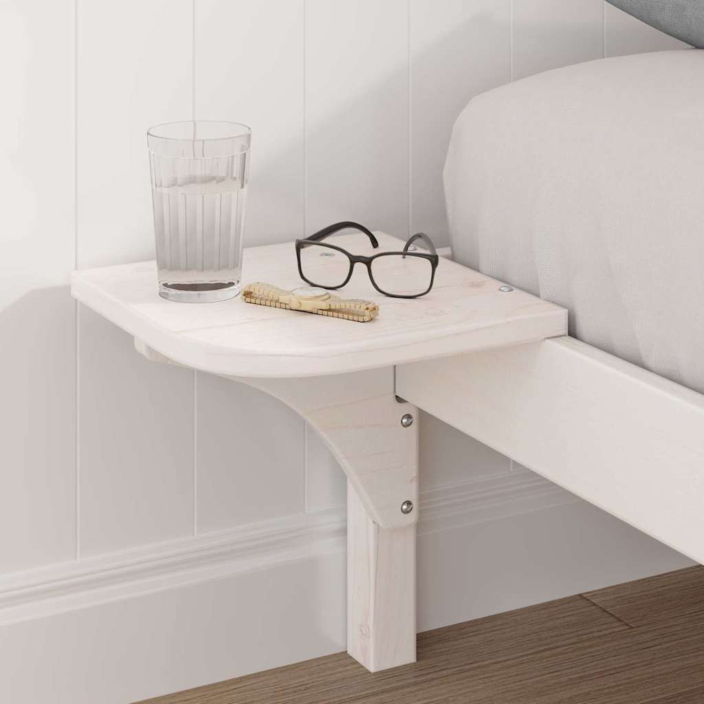 vidaXL Ramka łóżka Biały 135 x 190 cm Lite drewno sosnowe