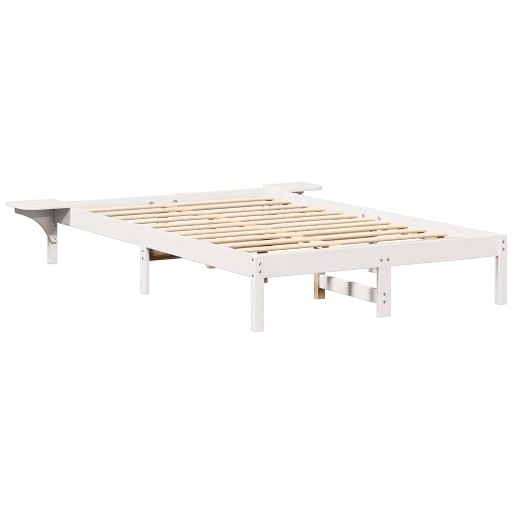 vidaXL Ramka łóżka Biały 120 x 190 cm Lite drewno sosnowe