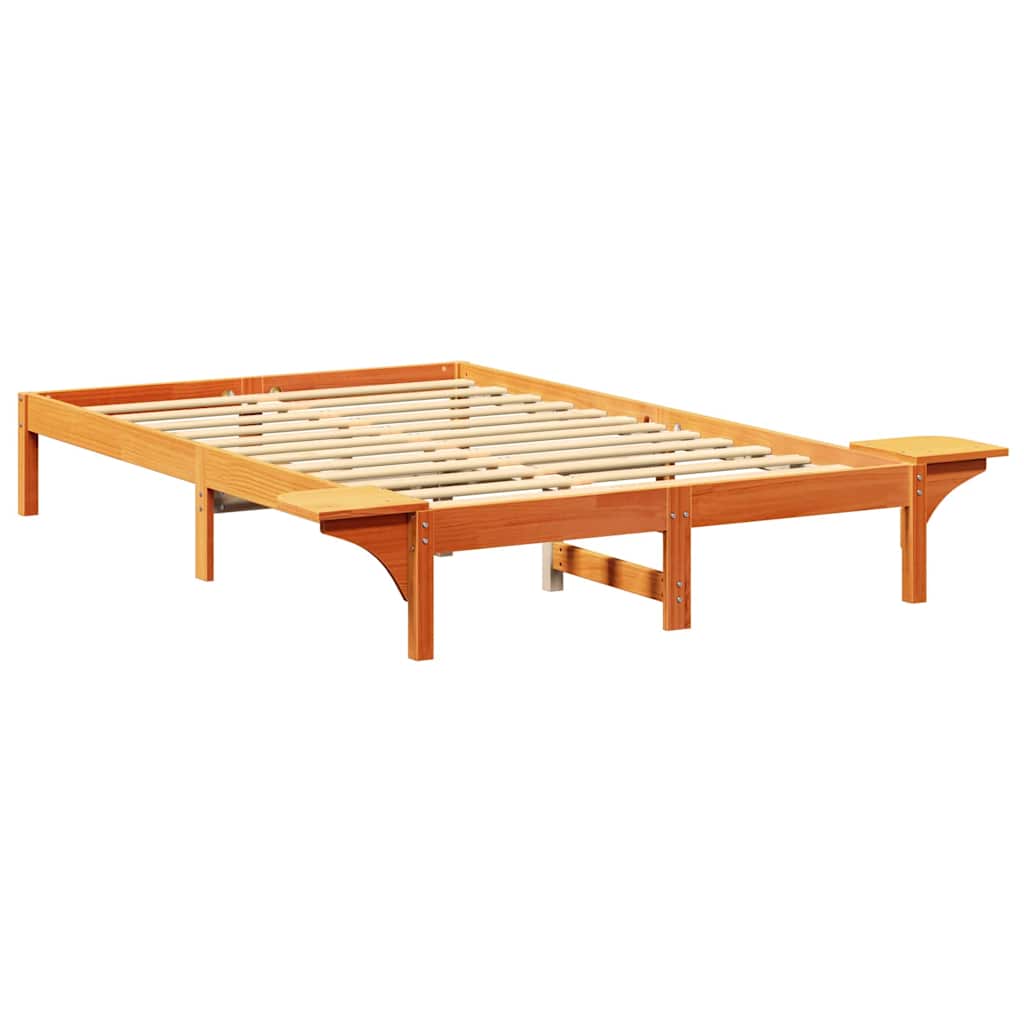 vidaXL Ramka łóżka Woskowy Brąz 120 x 190 cm Lite drewno sosnowe