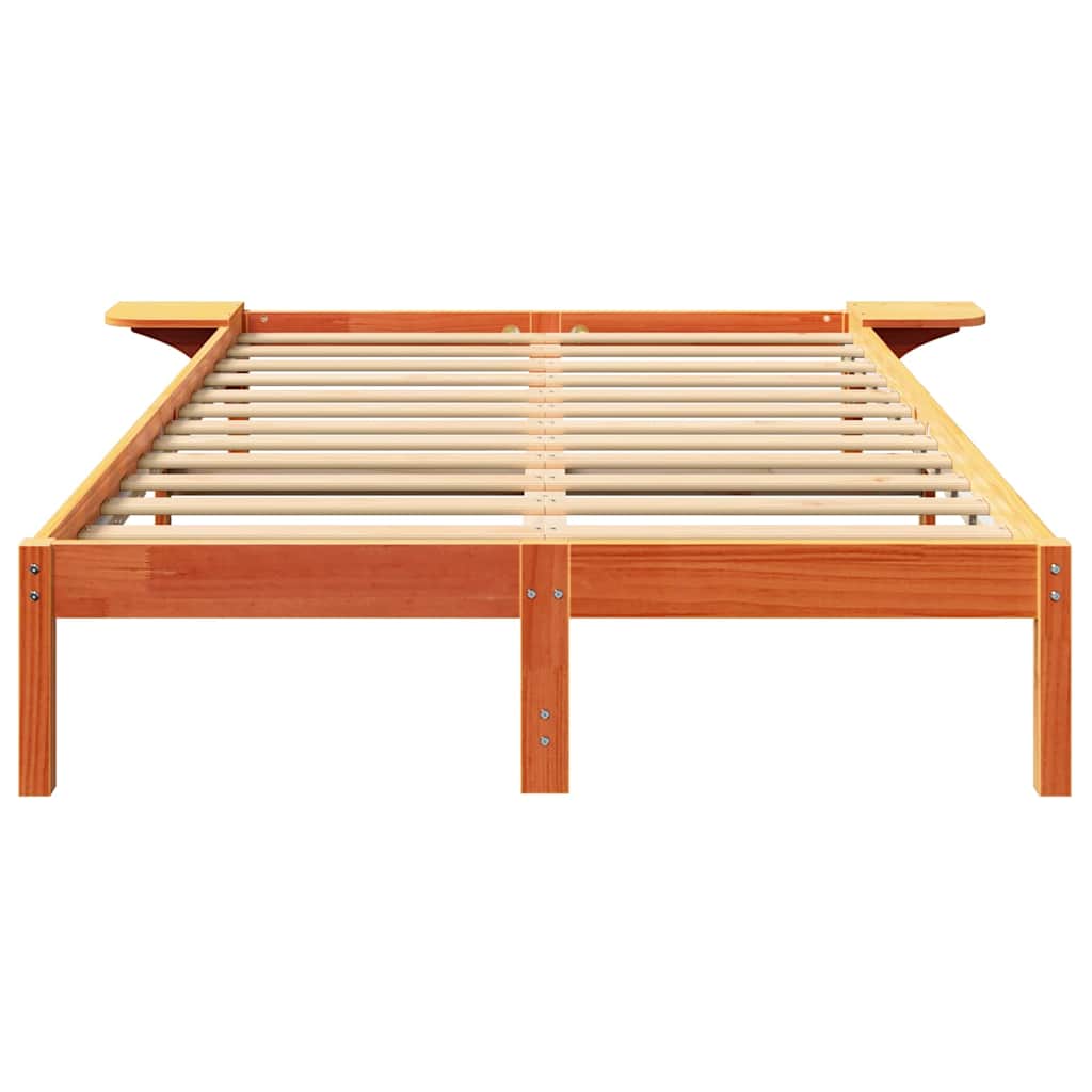 vidaXL Ramka łóżka Woskowy Brąz 120 x 190 cm Lite drewno sosnowe