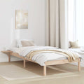 vidaXL Ramka łóżka Naturalny 90 x 190 cm Lite drewno sosnowe