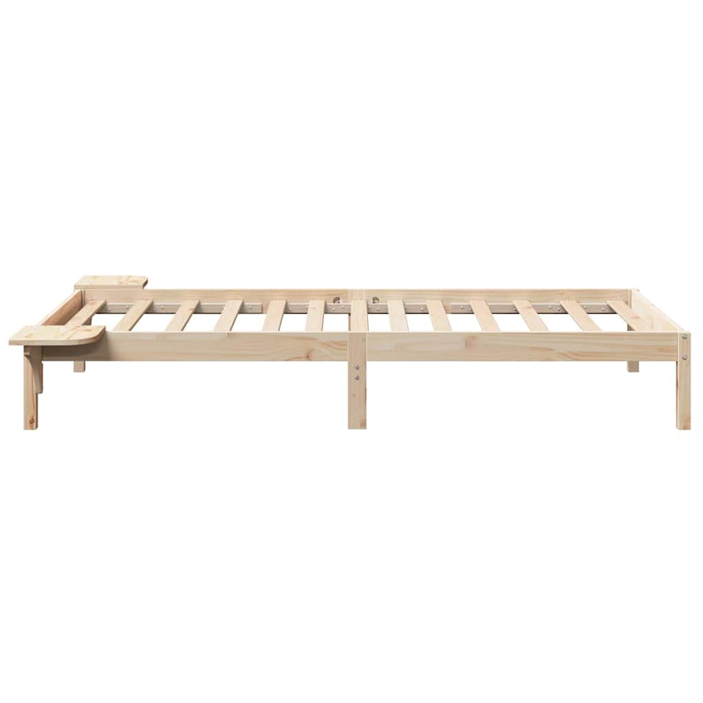 vidaXL Ramka łóżka Naturalny 90 x 190 cm Lite drewno sosnowe