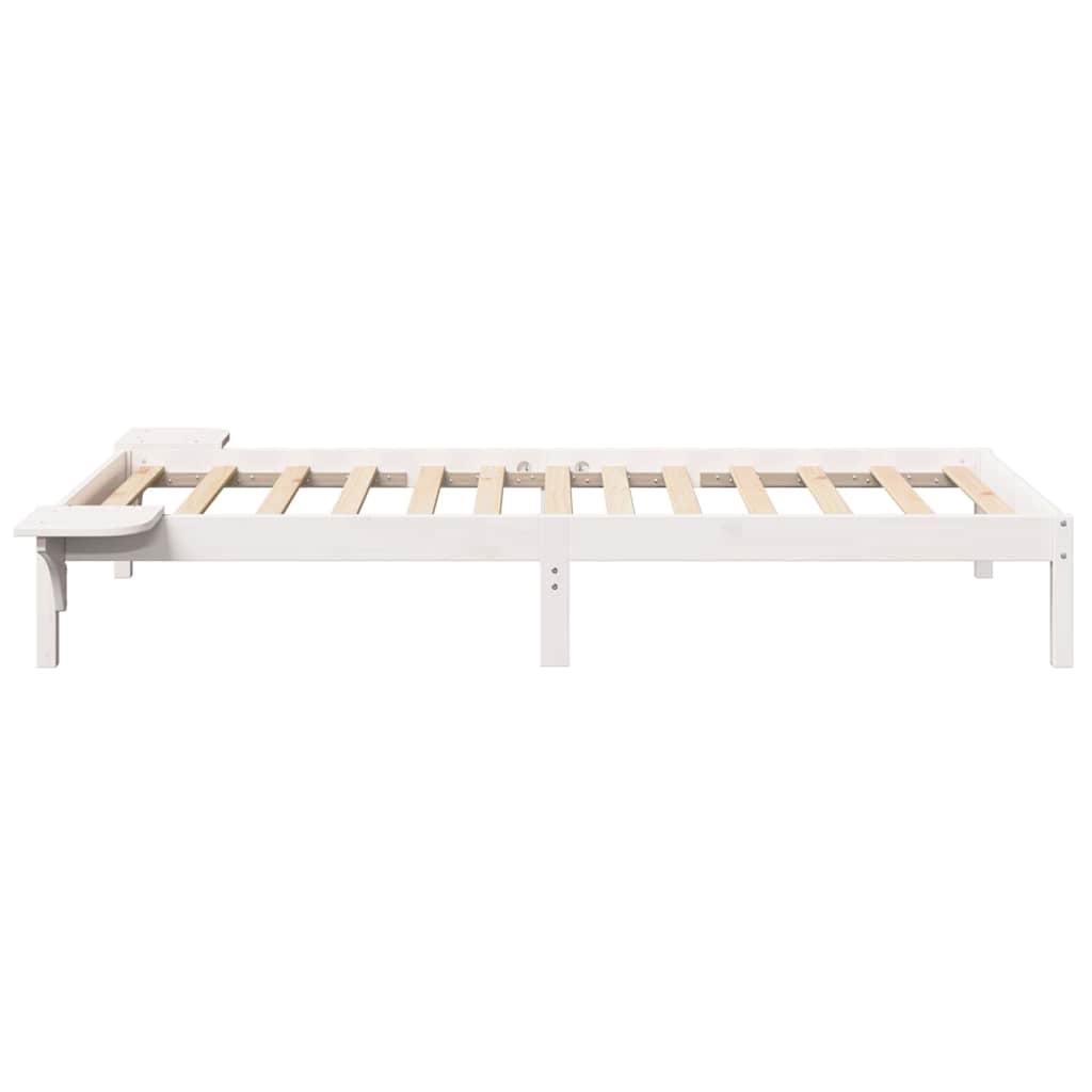 vidaXL Ramka łóżka Biały 90 x 190 cm Lite drewno sosnowe