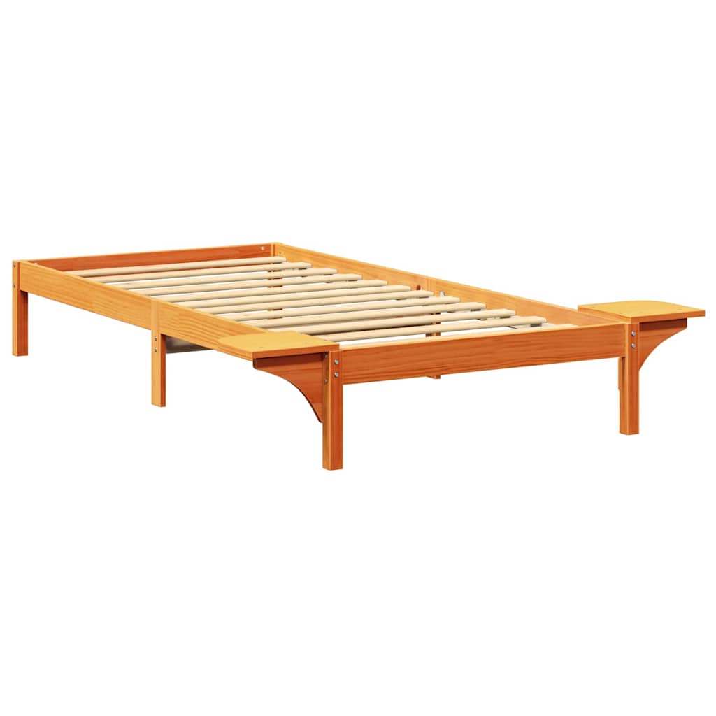 vidaXL Ramka łóżka Woskowy Brąz 75 x 190 cm Lite drewno sosnowe